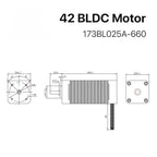 Nema17 105W BLDC Motor 42mm 3-Phase 4000Rpm 24VDC Square Brushless Motor with Hall-Sensor For 3D Printer