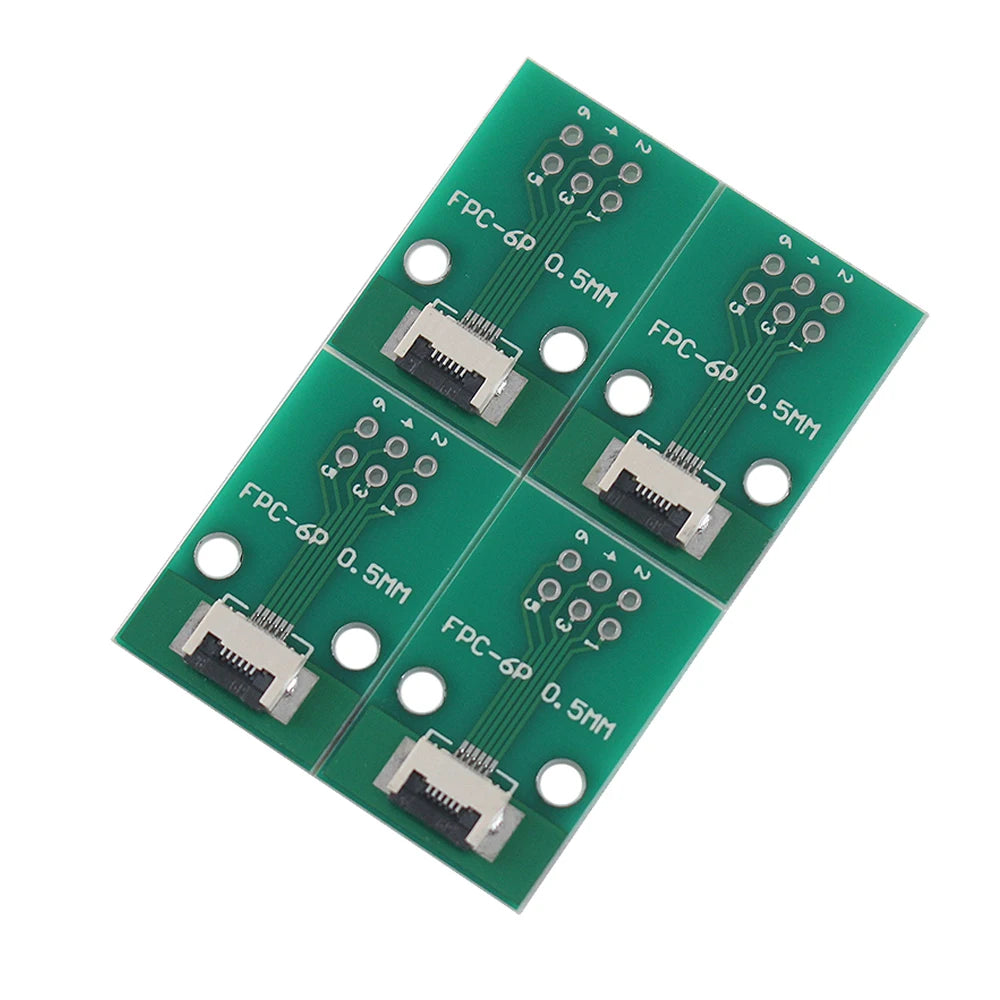 5Pcs FPC/FFC Adapter Board 0.5MM To 2.54MM Soldered Connector 6P DIY PCB Board