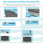Plug & Play Wired Sensor Bar For Nintendo Wii & Wii U Controller Wired IR Infrared Ray Inductor Sensor Bar For Nintendo Game