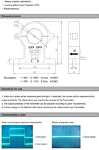 Hall Effect Current Transducer QNDBK1-21 AC 50A 100A 200A 300A / 5V 10V DC Hall Current Sensor Split Core Current Transformer CT