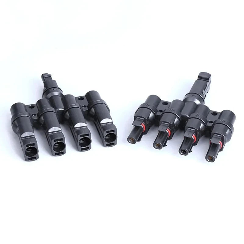 MC4 Solar Connector T Type Y Branch PV Panel Parallel Connection Waterproof IP67 Male Female 2Pcs Solar Cell Plug
