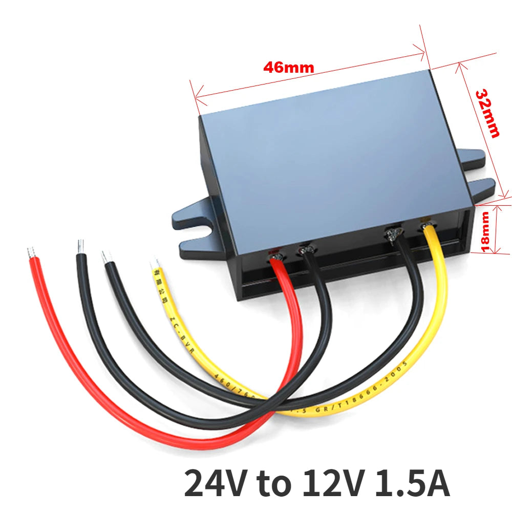 24V to 12V 1.5A 3A 5A 10A 15A 20A Step Down DC DC Converter Voltage Regulator 24V-12V 120W Car Power Supply Buck Module CE RoHS