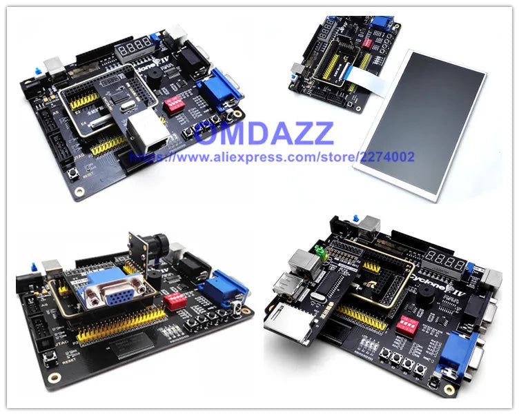 VoltSFPGA Development Board CycloneIV EP4CE6 with LCD VGA OV7670 Camera & Network Interface, JTAG AS Programmer for Electronics
