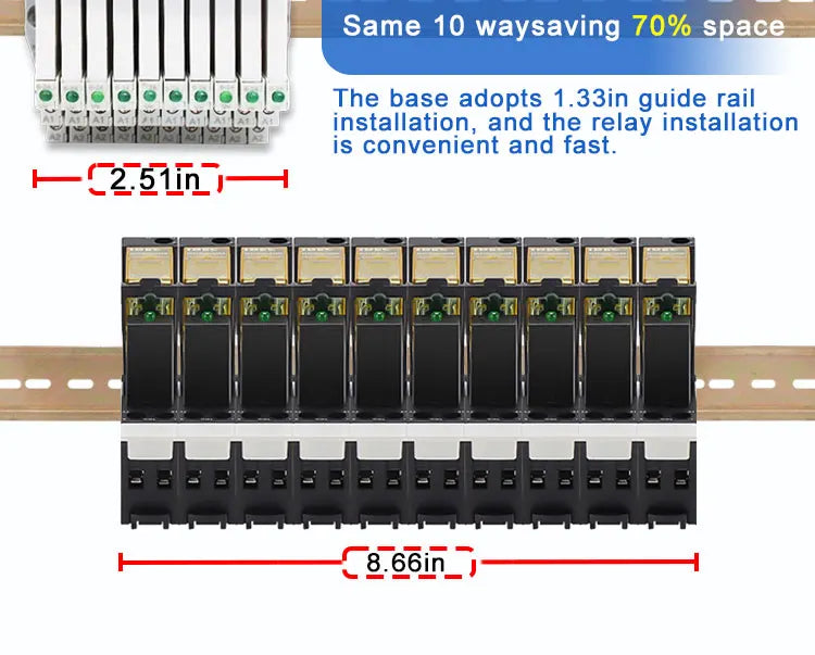 1PCS Slim Relay HF-41F 5V 12V 24V High Frequency Relay Base DIN Rail Relay 41F-5-ZS41F-12-ZS41F-24-ZS LED 6A