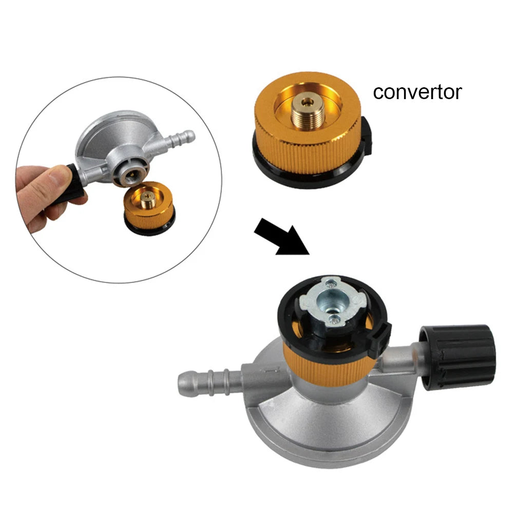 Low Pressure Gas Regulator Adjustable Flow Low Pressure Propane Regulator Barb Hose Connection 7/16 Inch Disposal Bottle Valve