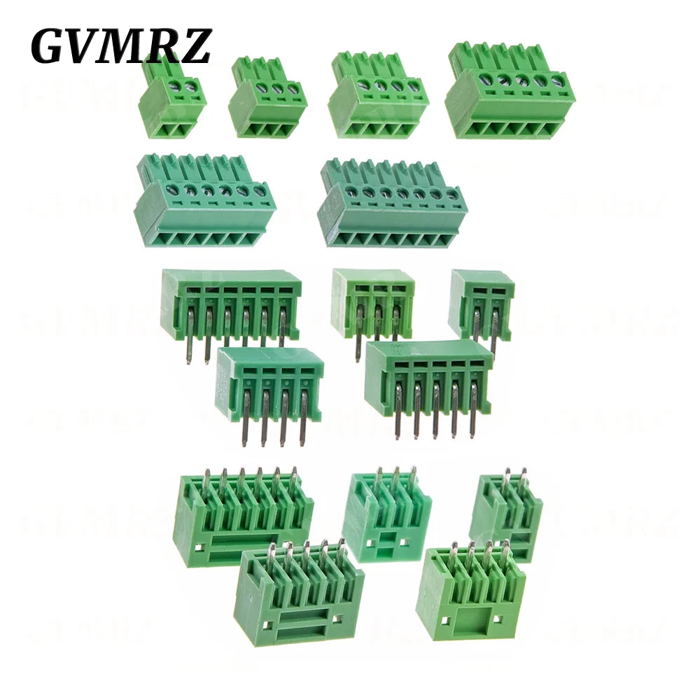 5Set/lot 15EDG 2.54mm PCB Seal Screw Terminal Block 2 ~ 12 Pin KF15EDG 2.54 Male Plug + Female Socket Pin Header Wire Connector