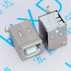10pcs/lot  Vertical B Female 180 Degree D Printer Port Vertical 4PIN USB  BF180 USB Socket