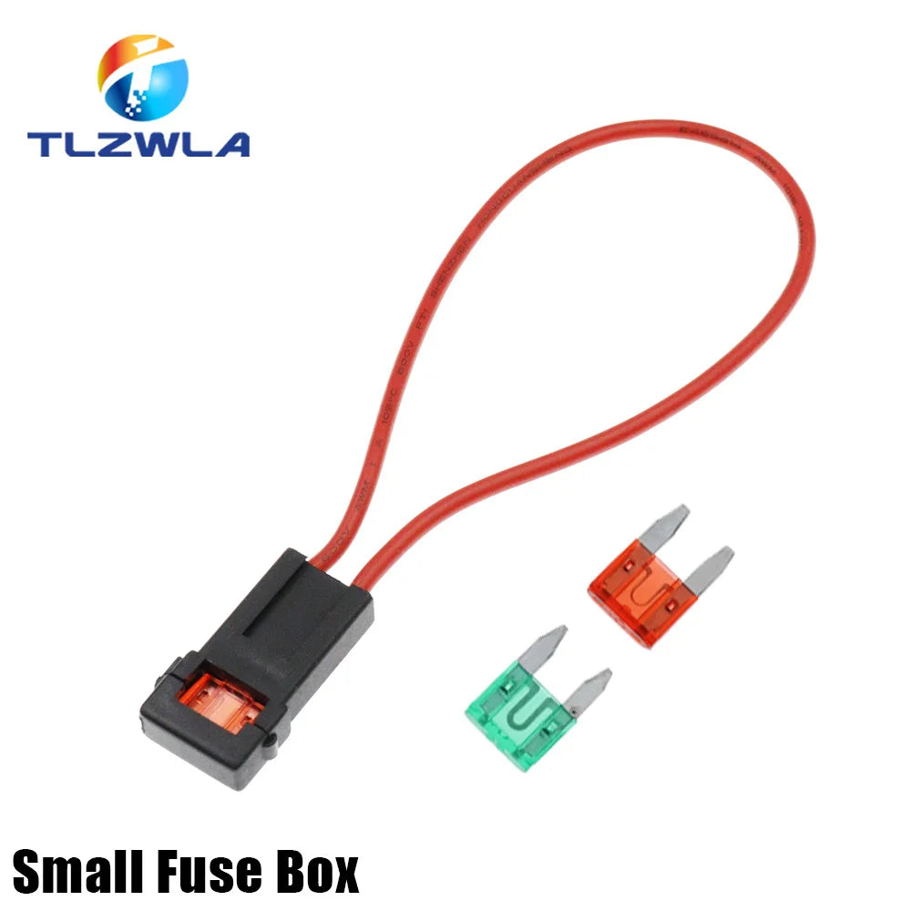 ATC Medium Car fuse Box 18/16AWG Copper Wire 32V Small Fuse Holder with Fuse and Car Blade Fuse 1A 2A 3A 5A 7.5A 10A 15A 20A 25A