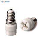 2pcs E14 To G9, E27 to G9 Light Socket Adapter Fireproof Porcelain G9 LED Halogen CFL Lamp Bulb Base Holder Converter Extender