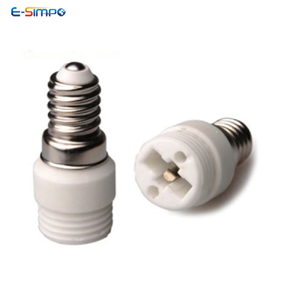 2pcs E14 To G9, E27 to G9 Light Socket Adapter Fireproof Porcelain G9 LED Halogen CFL Lamp Bulb Base Holder Converter Extender
