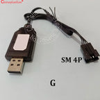 ChengHaoRan 1PC 3.7V/7.4V Lithium Battery Charging Cable With MX2.0 XH2.54 JST 2P 4P Interface For Toy Remote Control Car