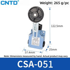 CNTD CSA-051 Adjustable Swing Rod Plastic Roller Limit Switch IP66 Waterproof 1NO 1NC 10A 250V Industrial Position Switch M18