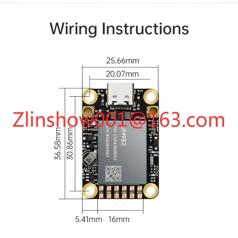 GPS-RTK Module UM980 UM982 GNSS High-precision RTK Positioning Module UM960 BDS/GNSS Full-constellation GNSS Board GPs Module