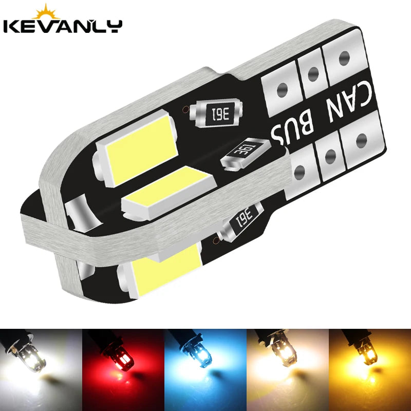 10pcs  W5W Led T10 Canbus Led Bulbs 8Pcs 5730 SMD 168 194 LED Interior Map Dome Lights Auto Clearance Light Parking Signal Lamp