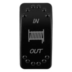 12V/24V Waterproof DPDT Momentary Rocker Switch ON-OFF-ON Arrows Winch In/Out Up/Down Toggle for Jeep, Dump Trailer, Truck, Boat