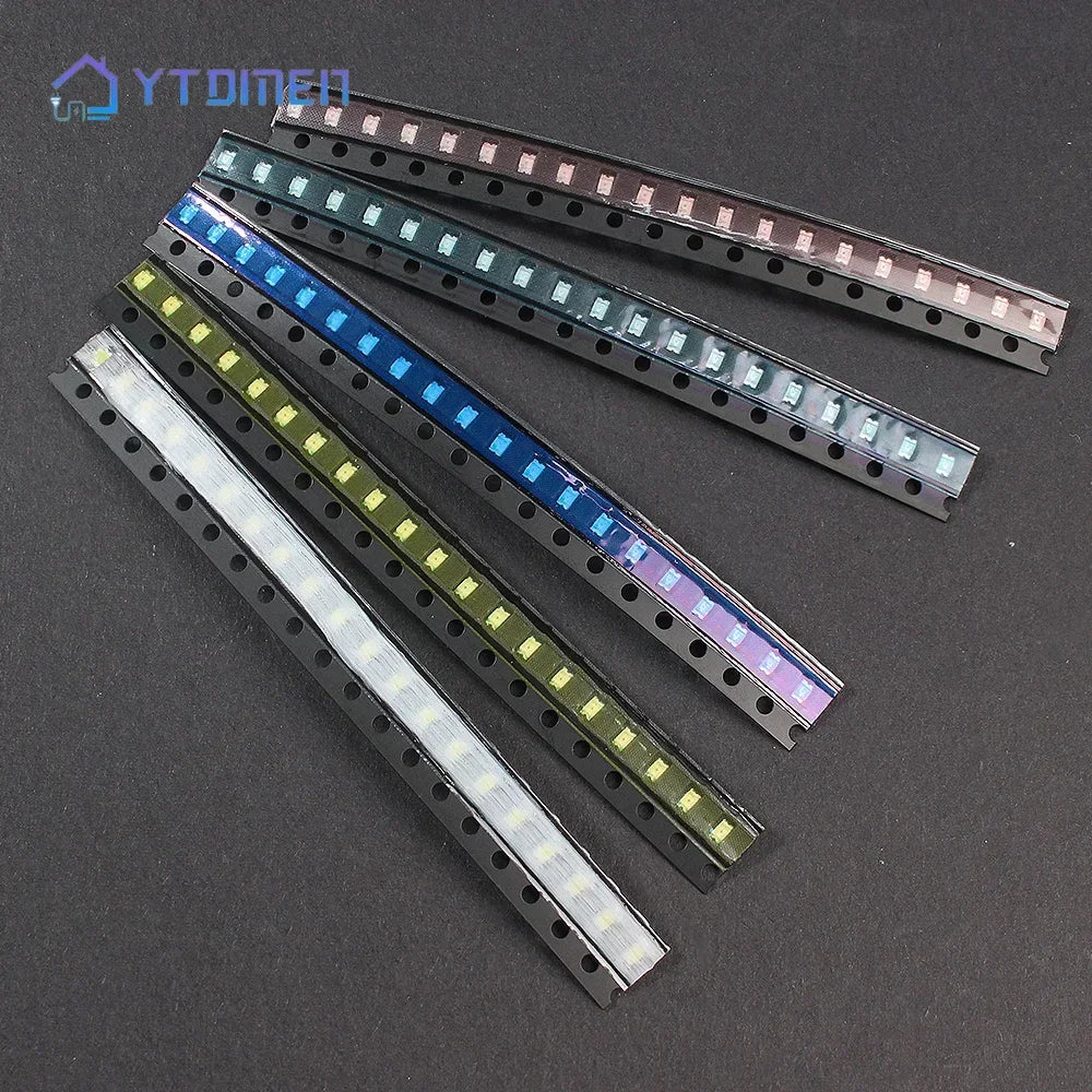 100pcs SMD LED 0603& 0805 5-color White Yellow Red Blue Green Digital Products LED Display Screens Electronic Diy Accessories