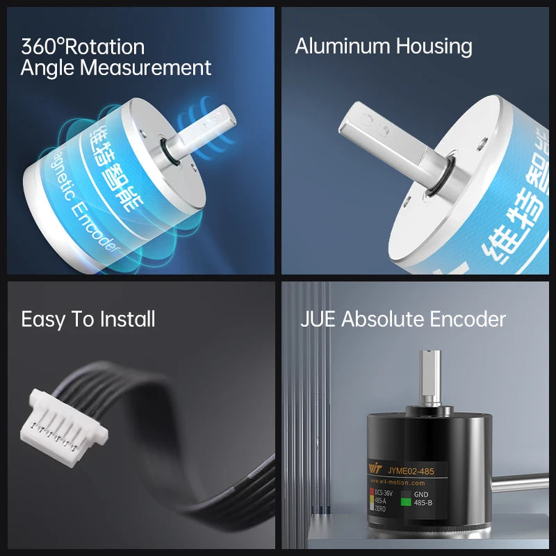WitMotion JY-ME02 Rotary Absolute Encoder Digital High-Precision Angle Sensor 485 CAN Interface Power-Off Memory Angle Sensor