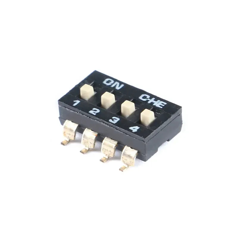 Slide Type SMT SMD Dip Switch Toggle 2.54mm 2Row 4Pin 2 Position/8 Pin 4 Position/16Pin 8 Position Black Switch Gold Plated Pin