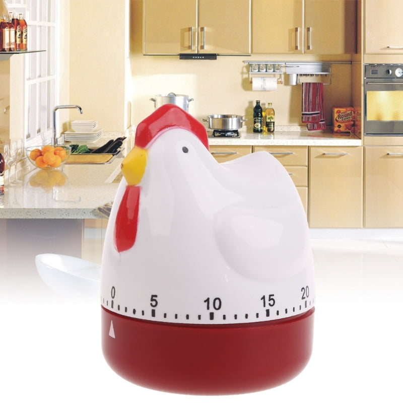 M4YC Cute Hen Shape Kitchen Cooking Timer Mechanical Countdown Clock Alarm Reminder Tool Home Decor