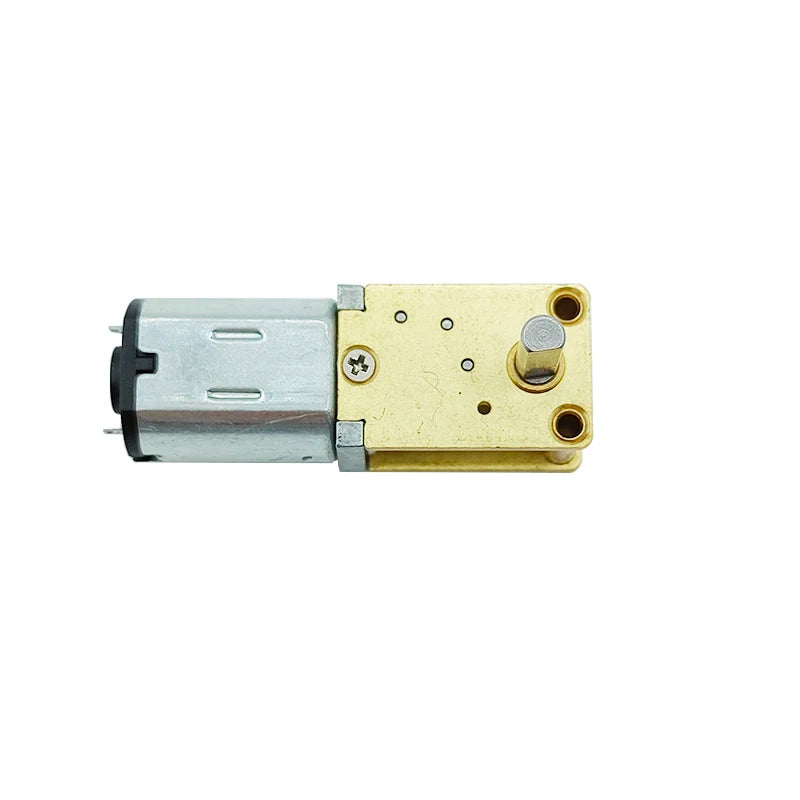 N20 Gear Motor 12V 90 Deg D Shaft Micro Worm Precision Full Metal Gearbox Motor Large Torque DIY Robot Smart Car Electronic Lock