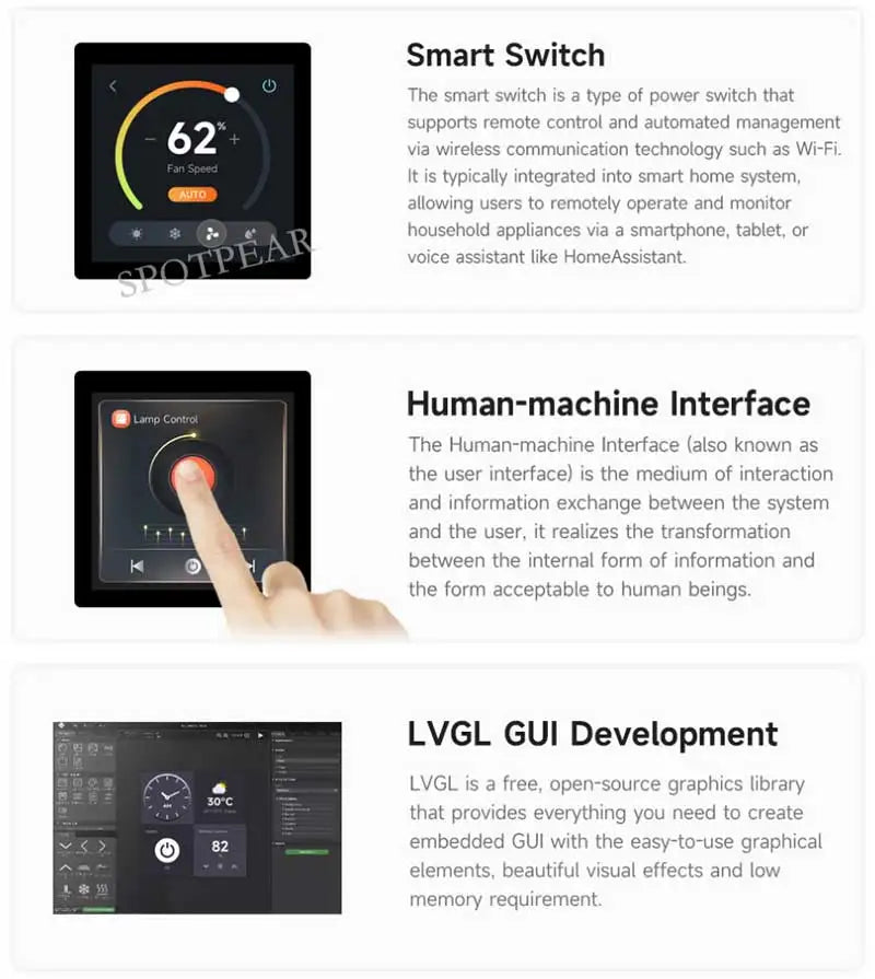 ESP32 S3 4inch LCD Development Board 480x480 TouchScreen Display TVBOX LVGL HMI Sensor CAN RS485 Waveshare ESP32-S3-Touch-LCD-4