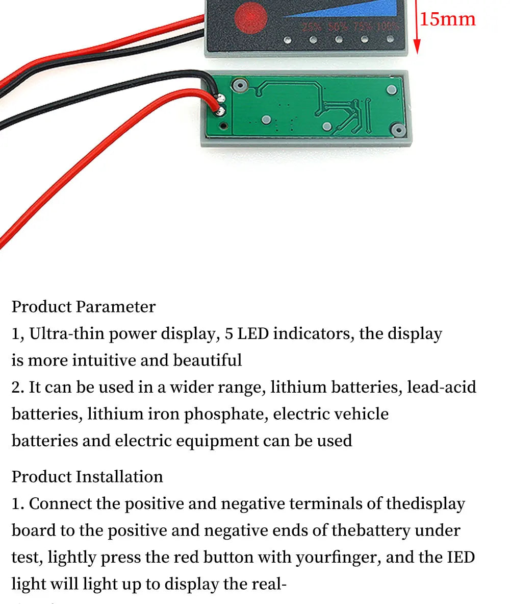 1S 2S 3S 4S 5S 6S 7S 4.2V-29.4V Lithium Battery Li-po Li-ion Capacity Indicator Board Power Display Charging Charge LED Tester