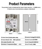 10A SSR 25A Solid State Relay 40A Output 3-32VDC 24-480VAC 220V Single Phase DC TO AC 40A Relay SSR HeatSink SSR 40DA