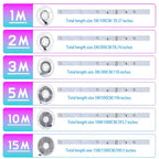 3.28ft-100ft USB LED Strip Light APP Control with 44 Key Remote Control RGB 3535 Ribbon Lamp TV Backlights Game Room Home Decor