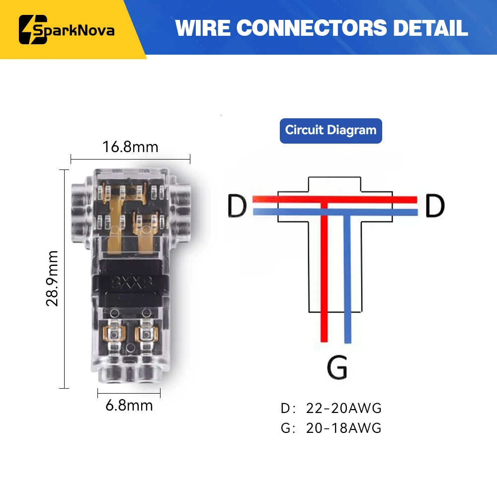 5/10PCS T Tap 2 Pin T2 Quick Splice Connector No Strip No Solder Wire Cable Terminal Automotive Electrical Joiner for Car Truck
