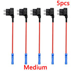 10/5pcs MINI SMALL MEDIUM Size Car Fuse Holder Add-a-circuit TAP Adapter Micro Mini Standard ATM Blade Fuse for Cars Vans