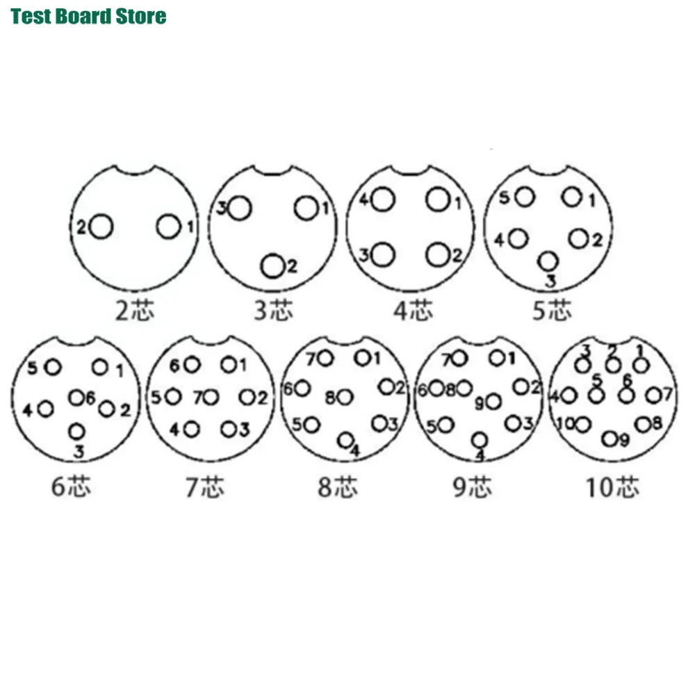 5 Sets/lot GX12 GX16 GX20 2P 3P 4P 5P 6 7P 8P 9 10 12 Pin Male Female Docking Aviation Plug Socket Waterproof Circular Connector
