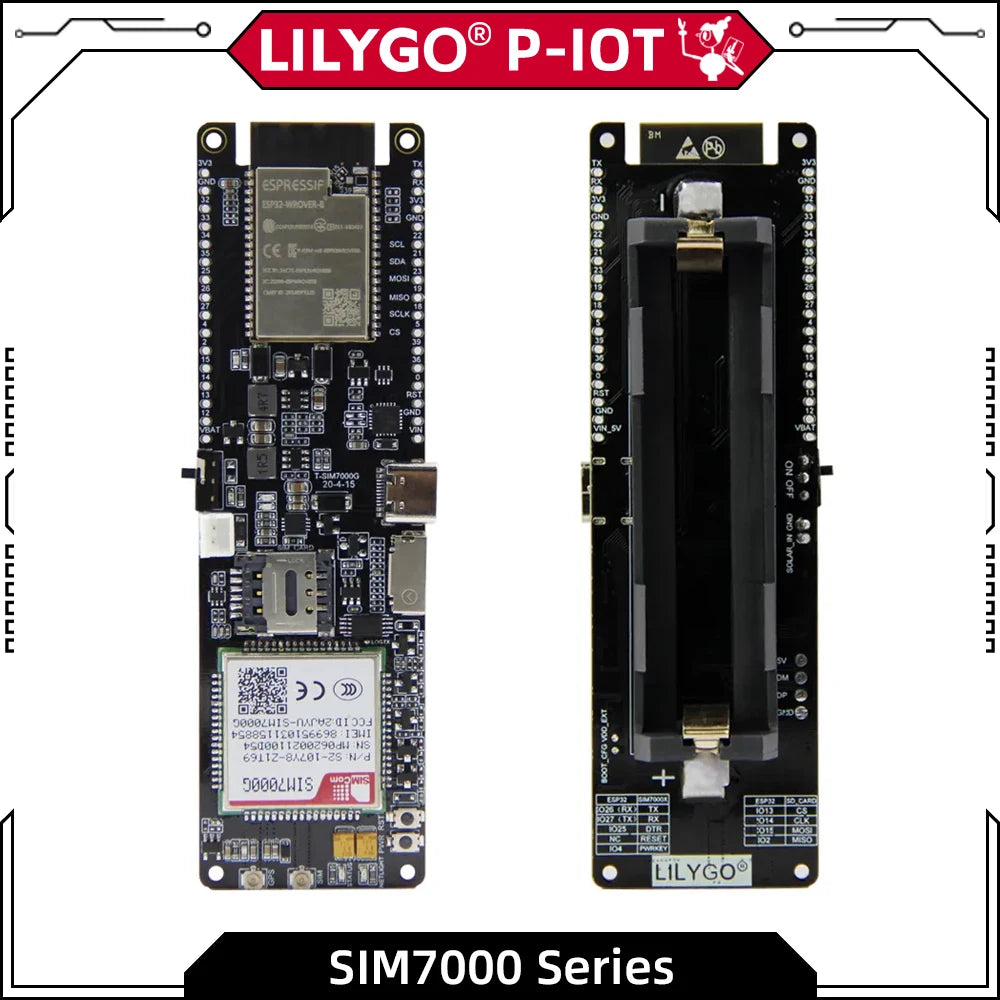 LILYGO® TTGO T-SIM7000G ESP32 SIM Development Board 4MB 16MB Module WiFi Bluetooth Battery Holder Support Solar Charge Boards