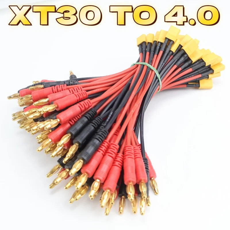 15/30cm Model Aircraft B6 Charger XT30 XT60 XT90 EC3 EC5 TRX Plug T Plug into 4.0mm Banana Head Charging Line