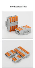 Wire Connector 2/3/4/5/6 Pin Universal Docking Fast Wiring Conductors Push-in Terminal Block Cable Splitter High Power Connector