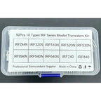 10 Values 50pcs MOSFET Kit TO-220 IRFZ44N IRF510N IRF530N IRF540N IRF640N IRF740 IRF840 IRF3205 IRF9540 Storage Box