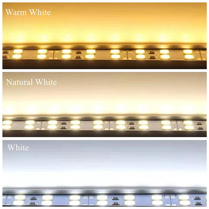 5V 12V 24V LED Bar Light Aluminum Rigid Strip Led Hard Strip 5730 Under Cabinet Light Bar Warm Natural White 4000K 10Pcs 50cm
