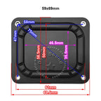 2pcs 32x58mm/36x86mm/50x65mm/59x69mm/60x85mm Square Speaker Passive Radiator Auxiliary Bass Woofer Rubber Vibration Plate