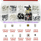 250PCS/1 Set  10-Types Tactile Push Button Switch Car Remote Control Keys Button Touch Micro switch