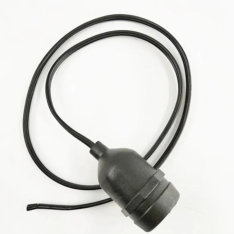 150cm E27 Waterproof LED Lamp Holder Socket with Wire Flame Retardant Durable PVC 2X0.75mm^2 Cylindrical Wire