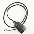 150cm E27 Waterproof LED Lamp Holder Socket with Wire Flame Retardant Durable PVC 2X0.75mm^2 Cylindrical Wire