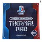 SubZero Seven-Thermal Pad 15W/mk Silicone Heat Dissipation Pad (0.5mm/1.0mm/1.5mm/2.0mm/2.5mm/3mm) for Electronics Cooling