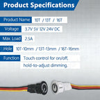 10mm 16mm Touch Switch 12V 24V Cabinet Led Light Touch Dimmer Light Control Switch Mini Wireless Touch Sensor Switch Custom