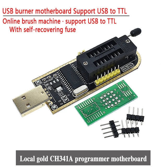 XTW100 CH341A USB Programmer with Software Driver 24 25 Series EEPROM Flash BIOS SPI FLASH Motherboard Multifunctional upgrade
