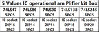 25PCS/Set Integrated Circuit DIP IC Combination Kit 74LS47 74LS86 74LS90 74LS138 74LS245 DIP Logic chip
