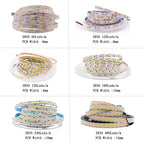 5M LED Strip Light DC 12V 24V 2835 Flexible Ribbon Diode Light 60/120/240/480 LED Stripe Warm Natural Cold White Luces Led Tape