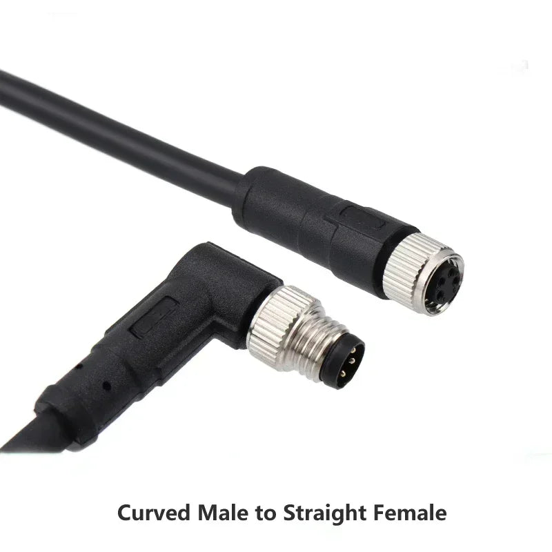 M8 3Pin 4Pin 5Pin 6Pin 8Pin Double Plug Male Female 5M PUR/PVC Cable Adapter  Waterproof Sensor Aviation Connector Power Charger