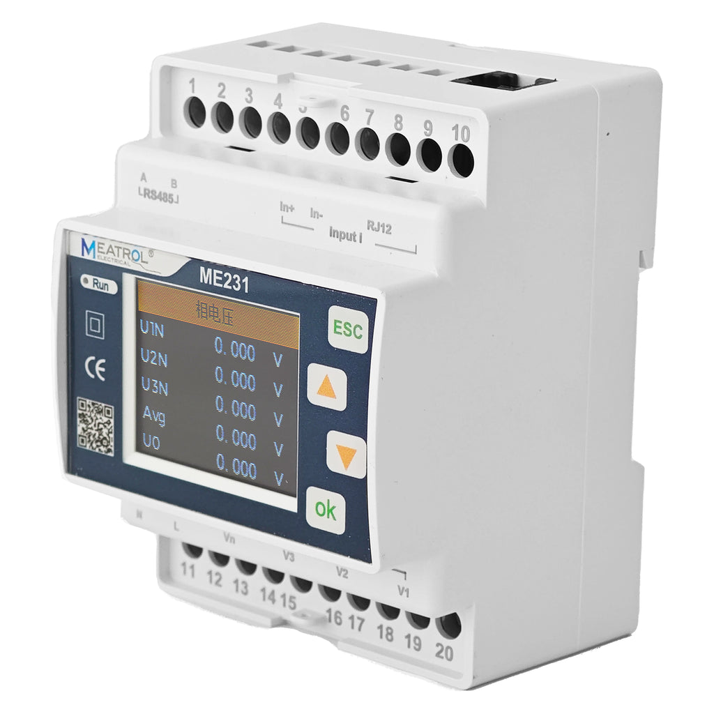 Promotion 500A ME231 Energy Analysis Modbus TRU RS485 Din Rail Three Phase Rogowski Coil Energy Power Meter
