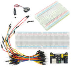 MB102 Breadboard Power Module 3.3V/5V MB-102 830 Points Prototype Bread Board for Arduino Kit 10/20/30cm Dupont Wire 65pcs Cable
