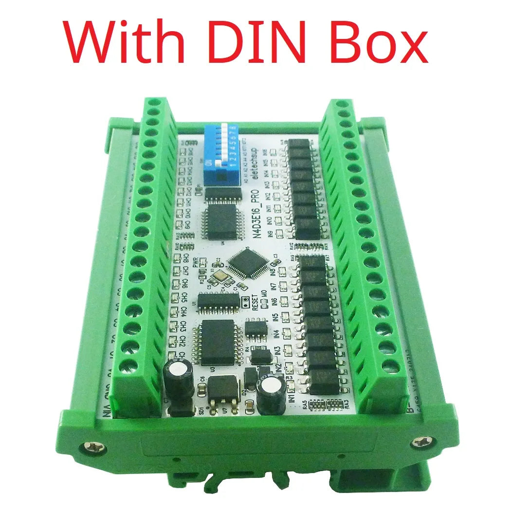 16CH Opto Isolated NPN Input ULN2803 Darlington Output Modbus RTU IO Module DC7-25V Six Working Modes DIN Rail Optional