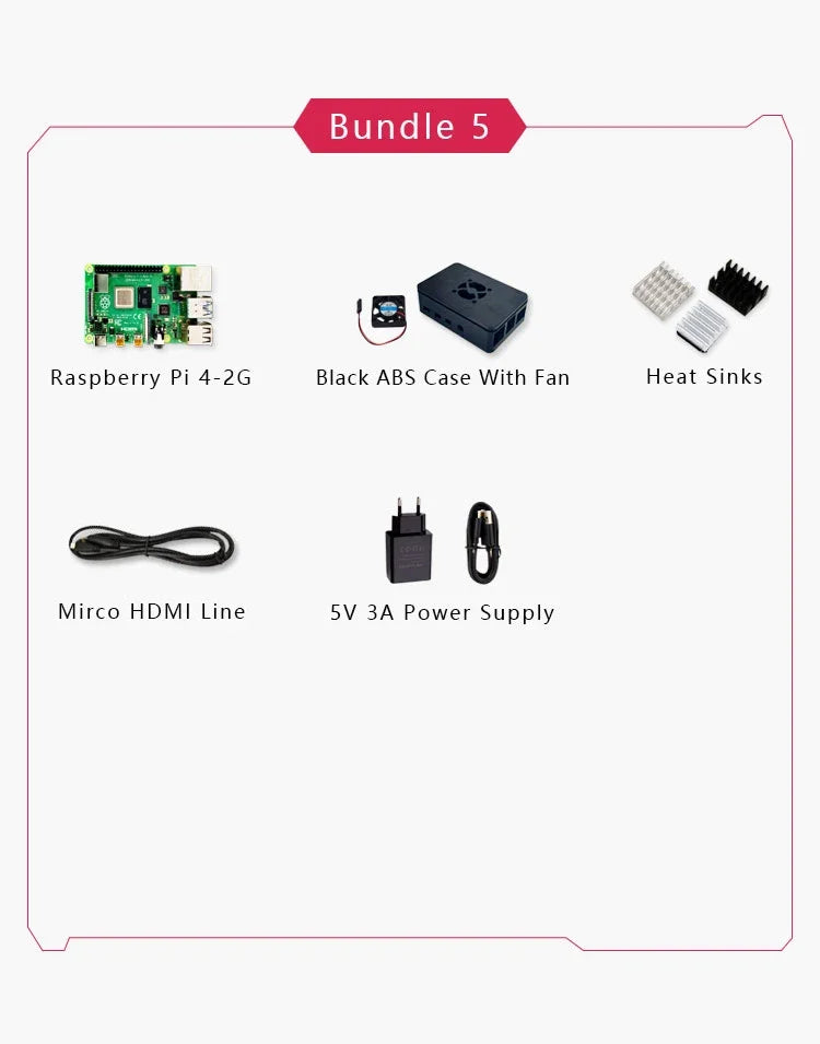 Raspberry Pi 4 Model B 2GB 4GB 8GB RAM Quad Core 1.5GHz Single Board Computer